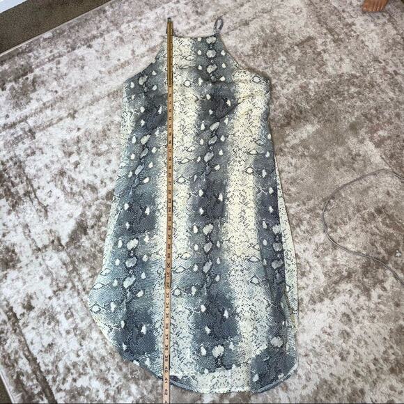 She + Sky snake print high neck midi length black, gray & white SZ SM - Picture 4 of 8